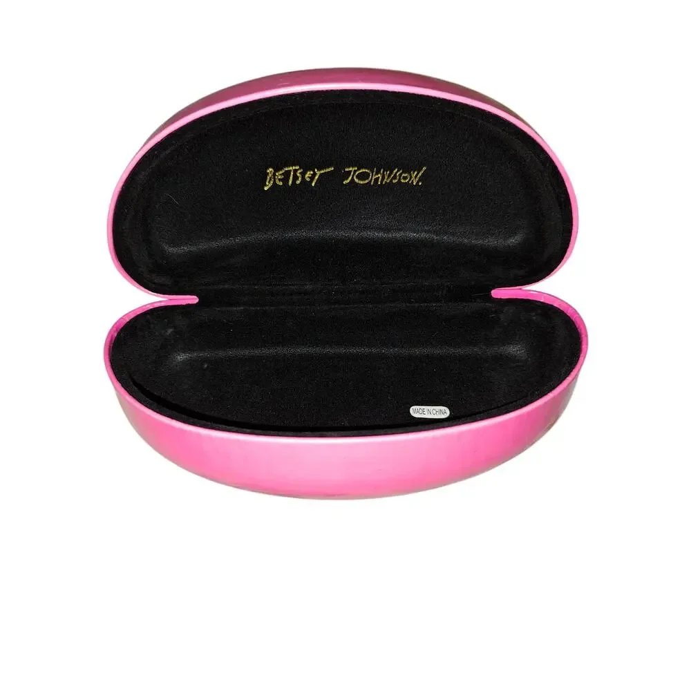 Betsey Johnson Pink Hard Shell Glasses Case
